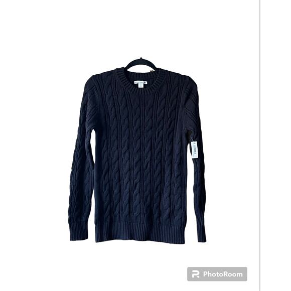 NWT Amazon Essentials Men's Crewneck Cable Cotton Sweater XSmall - Picture 4 of 9